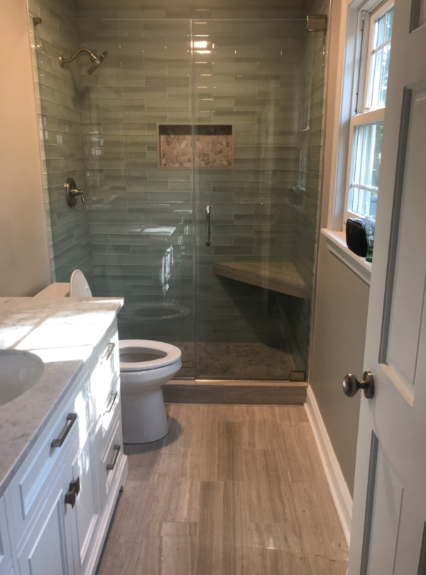 Contemporary Bathroom with Walk-in Shower